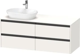 Duravit Ketho.2 Konsolenwaschtischunterbau wandhängend Weiß Supermatt 1400x550x568 mm - K24898L84840 K24898L84840000