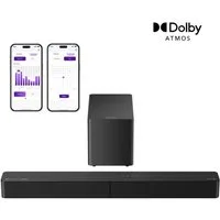 Ultimea Poseidon M60 Boom 5.1 Lautsprecher System 5.1-Kanal Dolby Atmos soundbar (Bluetooth, HDMI, 340 W, Kraftvoller Heimkino-Sound und präzisem Bass-Erlebnis)