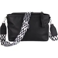 MIRROSI Umhängetasche Damen, Veganleder Crossbody Tasche Bag, Schultertasche (Extra Schlichtes Design mit einem 5 cm breiten Tragegurt, 29x16,5x7cm (BXHXT), gemusterten & verstellbaren Schulterriemen