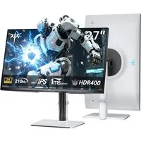 KTC H27T6, Adaptive Sync, 450 cd/ Helligkeit, Eingebaute Lautsprecher Gaming-Monitor (2560 x 1440 px, 2K QHD, 1 ms Reaktionszeit, 210 Hz, Fast IPS, 2560 * 1440 bei 200 Hz, Overdrive bis 210 Hz, HDR400)
