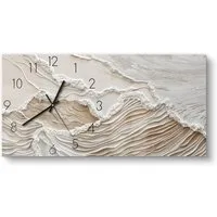DEQORI Wanduhr 'Sandwellenzauber' (Glas Glasuhr modern Wand Uhr Design Küchenuhr)