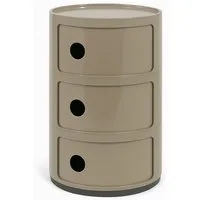 Kartell Container Componibili mit drei Fächern Taupe