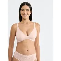 sloggi Bügelloser BH ZERO Feel Bliss THE UP Spitzenoptik, Lift-Up Effekt, mit herausnehmbaren atmungsaktiven Pads