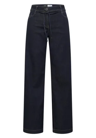 Cecil - Wide-Leg-Hose mit Gürtel blau - Gr. - 30