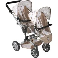 CHIC2000 Puppen-Zwillingsbuggy Linus Duo, mit zwei abnehmbaren, bis in Liegeposition verstellbaren Sportsitzen