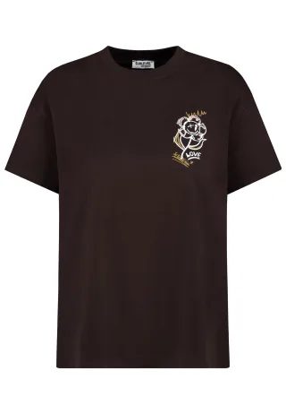 Authentic Style - RE9CIFQtU2hpcnQgUHJpbnQg deep chocolate brown - Gr. - M