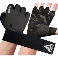 RDX Trainingshandschuhe RDX Gewichtheberhandschuhe, extra dehnbare lange Handgelenkstütze