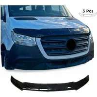 OMAC Lüftungsgitter Motorhaube Deflektor für Mercedes Sprinter W907 2018-2025 3tlg, Luftabweiser, Abweiser, Schneeschutz, Langlebig,Einfache Montage