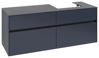 Villeroy & Boch Waschtischunterschrank Collaro C07500 1400x548x500mm 4 Ausz. Waschtisch re Marine Bl C07500VQ