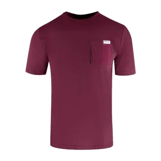 Aquascutum - "Active" T-Shirt für Herren, Tasche (Burgunderrot)
