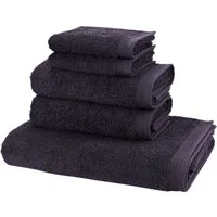 Möve Handtuch Set Basic, Walkfrottier (Set, 5-St), 5tlg.-Set: 2xGäste- 2xHand- und 1xBadetuch in Walkfrottier Qualität