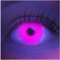 MeralenS Jahreslinsen Farbige Glow Pink Kontaktlinsen - Ohne Stärke für Cosplays