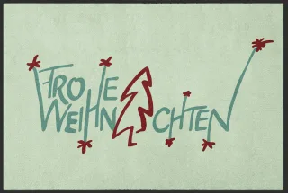 Fussmatte Frohe Weihnachten 10351 | Größe: 60 cm x 45 cm