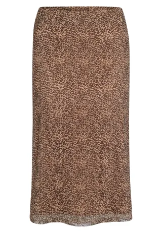 Marc Aurel - Rock mit Minimal Leo-Print beige - Gr. - 44