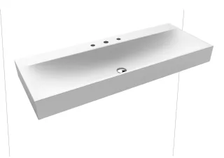 Kaldewei Wandwaschtisch SILENIO Mod.3046, 1200x460, alpin. matt,PEFF,AD,m. 2x1HL,oÜL 904506363711