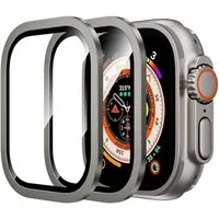 SmartUP Smartwatch-Hülle 2X Schutzglas für Apple Watch Ultra 3 / Ultra 2 / Ultra 49mm Titan, Displayschutzglas
