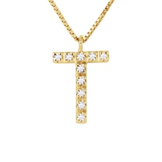 DIADEMA - Halskette mit Diamanten - T - Gelbgold