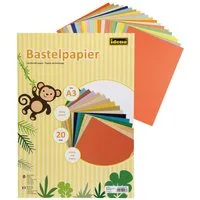 Idena Bastelkartonpapier Idena Bastelpapier A3 Karton/Papier 20Bl. sort.