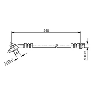 Bosch Bremsschlauch hinten Audi A4 B5