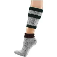 TippTexx 24 Trachtensocken 1 Paar Loferl 2teilig Herren Trachtenstrümpfe Wadenwärmer Socken Set (1 Paar)