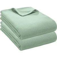 Wohndecke Sommerdecke "Topeka" 2er-Pack, Erwin Müller, Waffelpiqué Uni