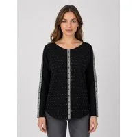Passioni Strickpullover mit Sterndetail und Strass
