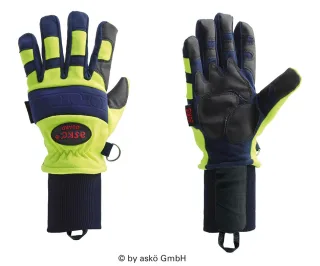 THL-Handschuh GUARD askö | Neongelb o. Pink | Strickbund | EN 388 CAT II | wasserdicht | schnittsicher | komfortables Innenfutter | verstärkt 6 neongelb