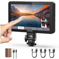 Neewer Kamerazubehör-Set F700 7" Kamera Feld Monitor, 2000nit HD 1920 x 1080 IPS Touchscreen, (Packung), mit 3D LUT, 4K HDMI Loop In/Out, 5200mAh Akku und Kabel