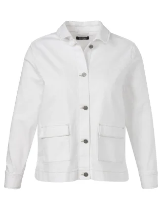 Frapp - Jacke Kragen 1/1 Arm Knöpfe white - Gr. - 46