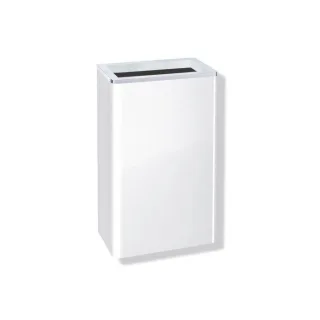 Hewi System 800 Papierabfallbehälter 95005100 Edelstahl weiss, Wandmontage