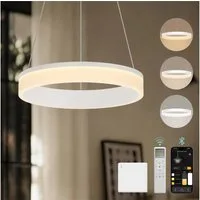 Mai & Mai Pendelleuchte Hängelampe LED-pendellampe 20W/30W stufenlos dimmbar Luvina02, LED-Deckenlampe mit drei Bedienungsmöglichkeiten
