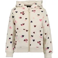 Blue Seven Kapuzensweatjacke mit Kängurutasche und tollem Schmetterlings-Alloverdruck