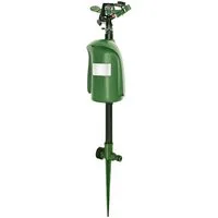 ISOTRONIC Wasserstrahl-Tiervertreiber Wasserstrahl Tiervertreiber, Bewegungssensor, 10m Reichweite, Solar, 1-tlg., 1er/2er-Set, Tierfreundliche Wasserstrahl-Abwehr 120° Sensor & 10m Sprühreichweite