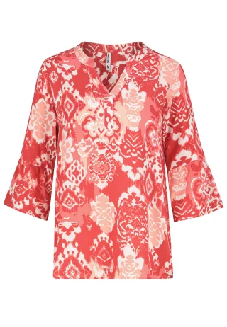 Authentic Style - RE9CIGxhbmdhcm0gQmx1c2UgQWxsb3ZlciBQcmludA== ethno: real coral-flashy red - Gr. - M