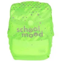 SCHOOL-MOOD® Rucksack-Regenschutz Regenhaube neongrün, Neonfarbe Grün, reflektierend, 100% wasserdicht, Regenhülle, Regenüberzug, für Rucksack, Schulranzen, Ranzen oder Schultasche