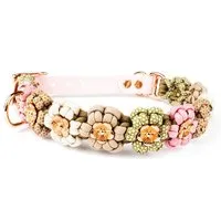Tierluxe Hunde-Halsband Blumen, Paracord, Handgemacht