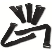 ChiliTec Kabelbinder CHILITEC Klettband-Set mit Öse, 30x2 cm, schwarz, 5 Stück