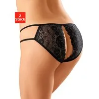 petite fleur gold Slip-Ouvert (Packung, 2 Stück) aus floraler Spitze im attraktiven Doppelpack, Reizwäsche