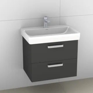 Artiqua 415 Waschtischunterschrank für Pro S 810964 Anthrazit Hochglanz, 415-WU2L-L55-7015-51 415-WU2L-L55-7015-51