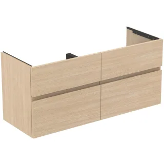 Ideal Standard Möbeldoppel-Waschtischunterschrank Finesse 1200x440x545mm 4 Auszüge Eiche weiss, E339 E3390US