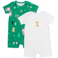 Schlummersack Strampler Bio Baby-Strampler kurzarm 2er-Pack OEKO-TEX zertifiziert