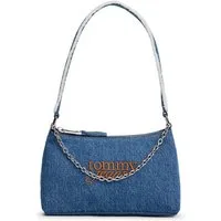 Tommy Jeans Schultertasche TJW COOL DENIM SHOULDER BAG, Damen Tragetasche, Minibag mit modischer Zierkette