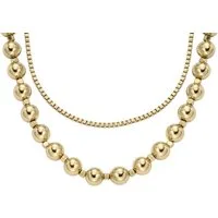 Fossil Kette ohne Anhänger Schmuck Geschenk Edelstahl Metall All Stacked Up Bead