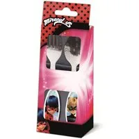 Miraculous - Ladybug Kinderbesteck Miraculous Ladybug & Cat Noir Heroes Metallbesteck-Set, 2-tlg. (2-tlg), Edelstahl