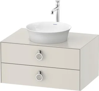 Duravit White Tulip Konsolenwaschtischunterbau wandhängend Nordic Weiß Seidenmatt 800x550x408 mm - W WT4990039390010