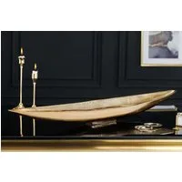 Sitheim-Europe Dekoschale Handgearbeitete Deko Schale LEAF 80cm Aluminium (1 St)