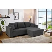 Jockenhöfer Gruppe Ecksofa Elmau, Größe Ottomane: XL, B:261cm, mit Schlaffunktion, Bettkasten & 2 Zierkissen