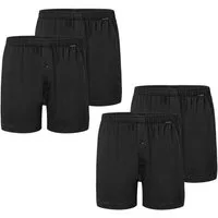 Schiesser Boxershorts Boxershorts (Sparpack) mit Eingriff, Jersey, uni, 2 x 2er Pack