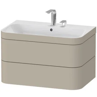 Duravit Happy D.2 Plus c-bonded Set wandhängend Taupe Seidenmatt 775x490x480 mm - HP4637E6060 HP4637E6060