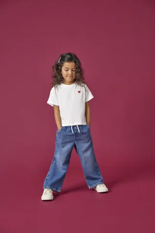 KIDS ONLY - KMGPIERCE WIDE JEANS DNM PIM NOOS Medium Blue Denim - Gr. - 92